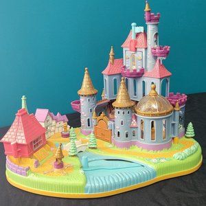 Polly Pocket Disney's Belle Beauty and the Beast Magical Castle COMPLETE